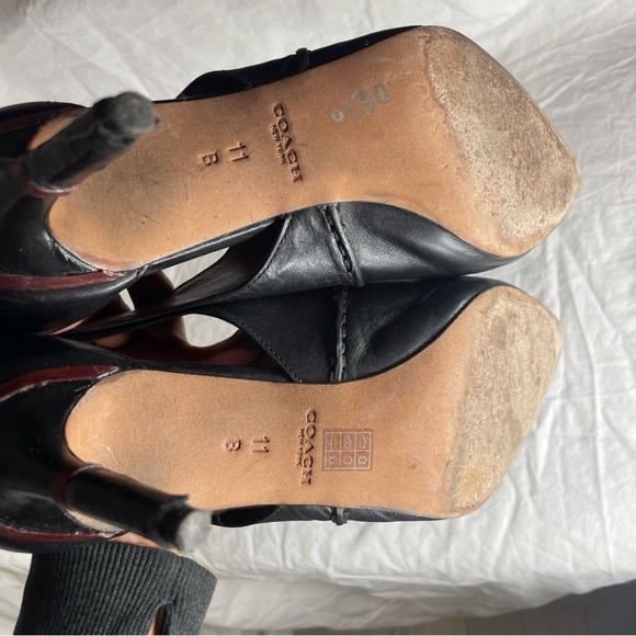 Coach Black and Burgundy Heels - Picture 7 of 8